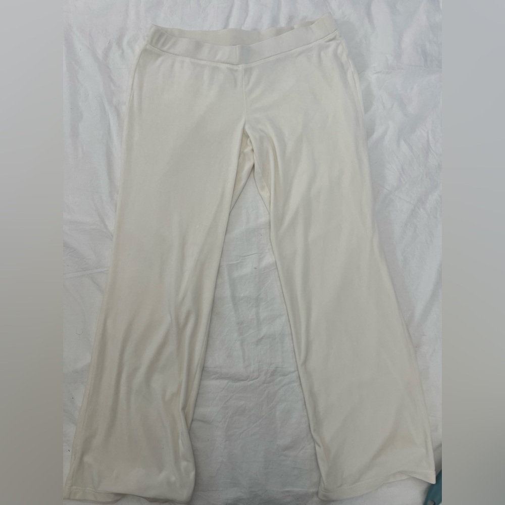Juicy Couture White Velour Wide Leg Pants- Size L